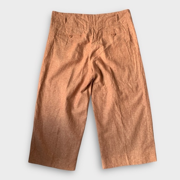 Isaac Mizrahi Crop Wide Leg Linen Capri Pants - Picture 4 of 9